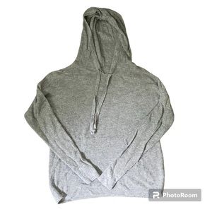 Grey athletic knit hoodie
